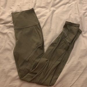 Green Cutout Mesh Lululemon leggings